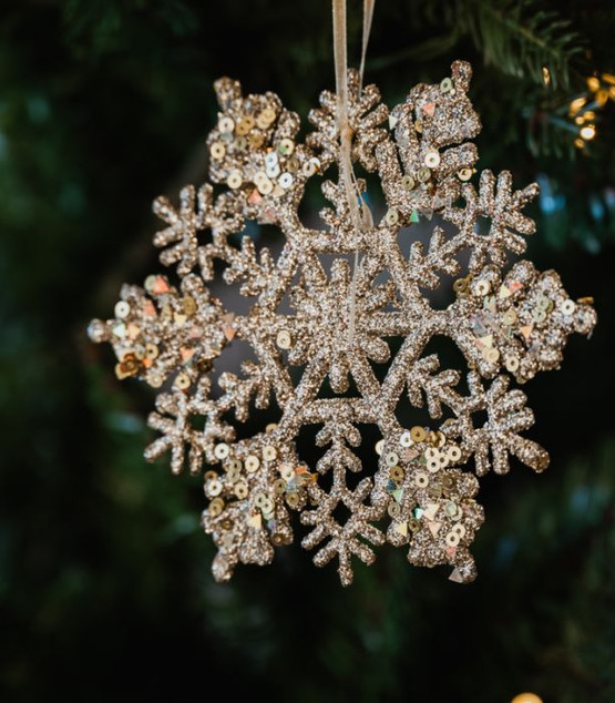 Lumihiutale joulukoriste glitter 1 