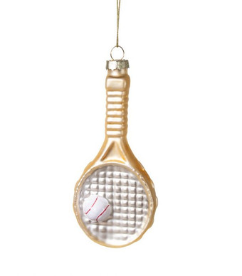 Tennismaila joulukoriste ripustettava