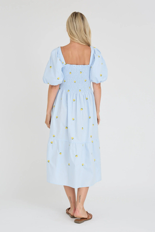 A-View Cheri fruit dress sitruunamekko 