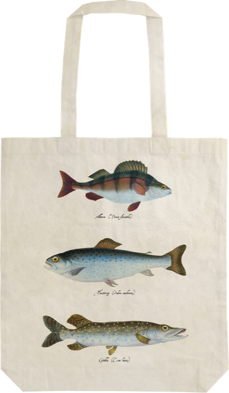 Sköna ting kangaskassi kalat