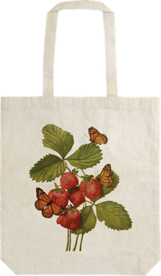 Sköna ting kangaskassi mansikka