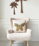 Vanilla Fly tyynynpäällinen 50 x50 keltainen perhonen