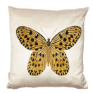 Vanilla Fly tyynynpäällinen 50 x50 keltainen perhonen