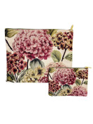 Vanilla Fly Samettinen meikkipussi 2-setti Floral dream pink 