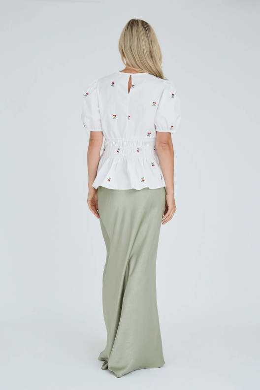 A-View Leonore kirsikkapusero valkoinen