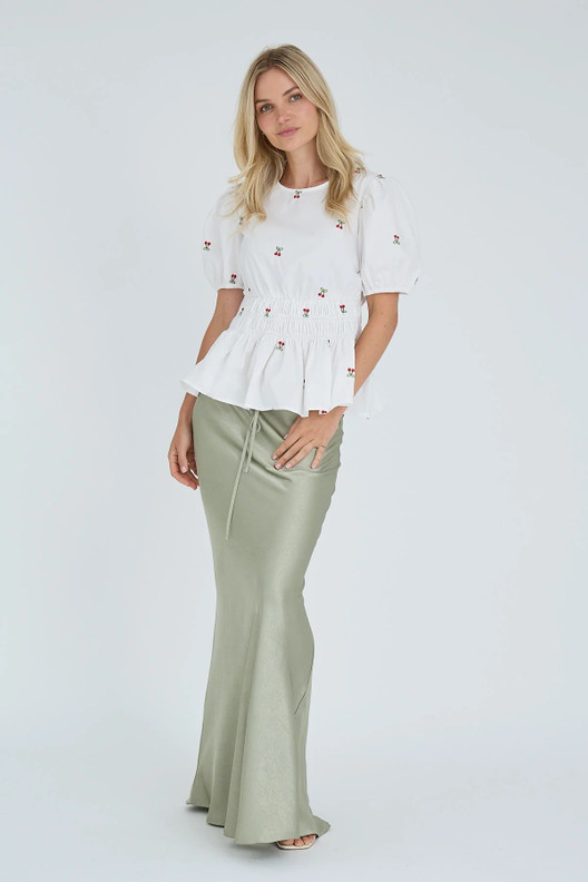 A-View Leonore kirsikkapusero valkoinen