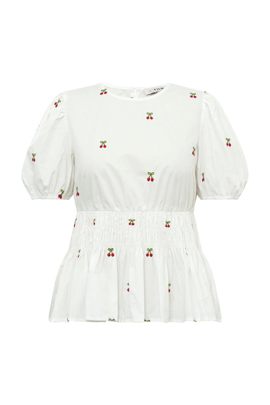 A-View Leonore kirsikkapusero valkoinen