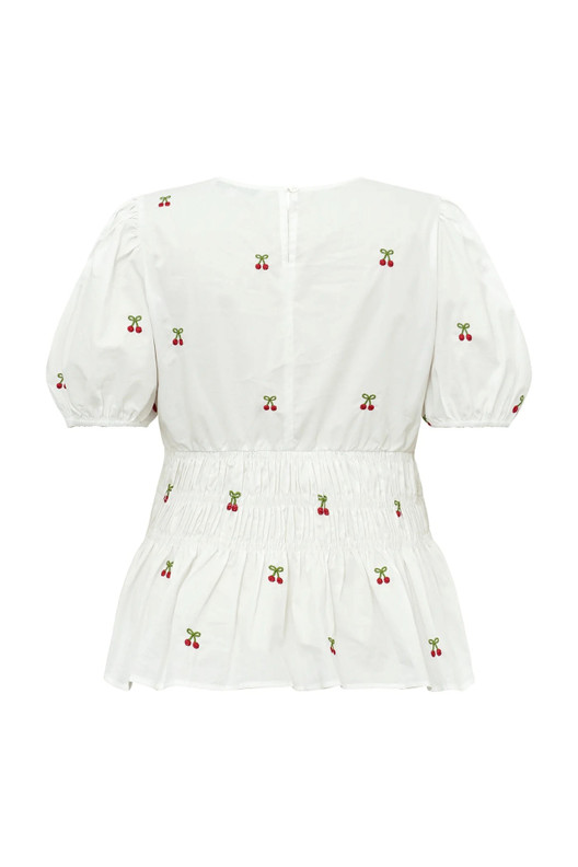 A-View Leonore kirsikkapusero valkoinen
