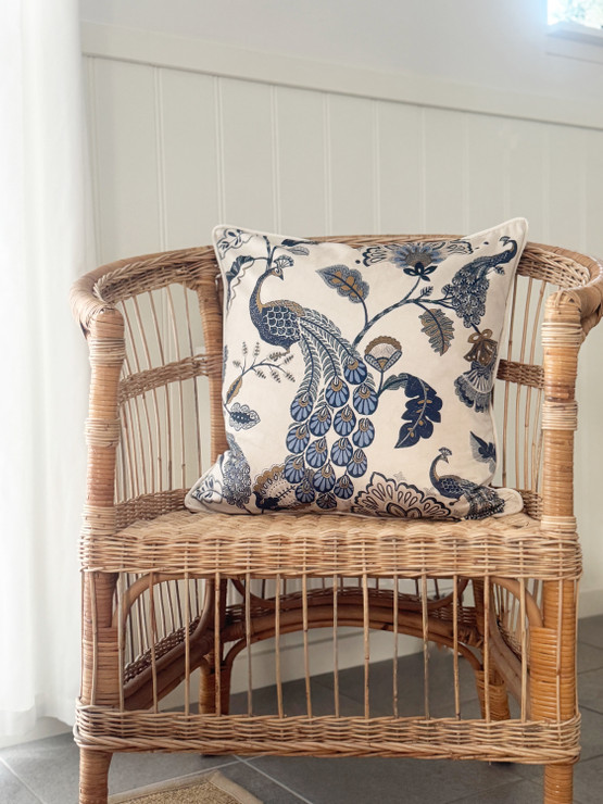 Vanilla Fly Navy bird samettityynynpäällinen 50x50