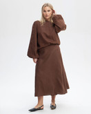 Piironki pellavahame Senja ruskea 