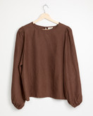 Piironki ruskea pellavapusero Silva one size