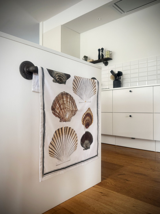 Keittiöpyyhe  simpukat 50 x 70 cm 