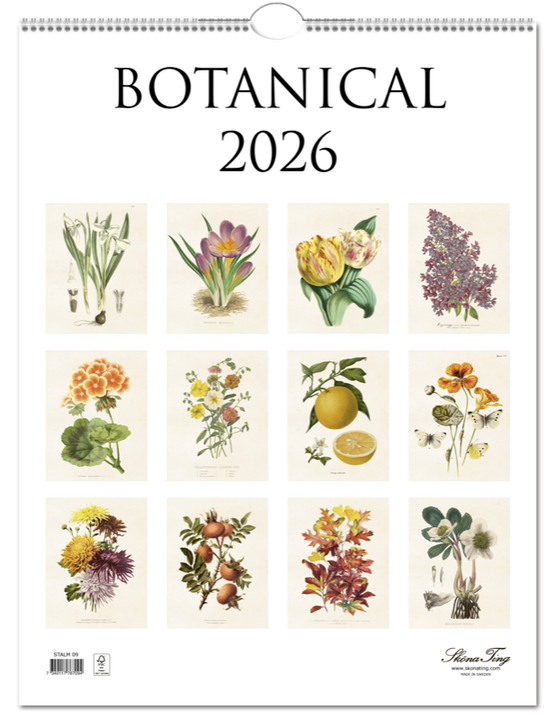 Sköna Ting Botanical seinäkalenteri 2026