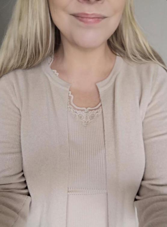 Soulmate Silky 2 pitkähihainen  toppi silkkimodaalineulosta beige