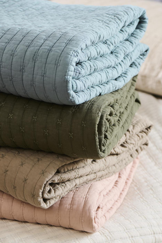 Ib Laursen torkkupeitto yksivärinen roosa