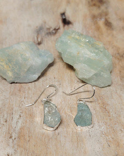 Akvamariini/hopea925 korvakorut 