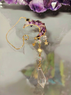 Ametisti seinäkoriste Kuunsirppi