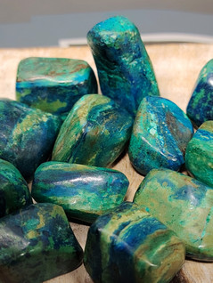 Azuriitti/malakiitti Flower Banded rumpuhiottu 25-35 mm