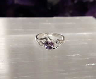 Ametisti/hopea925 sormus pyöreä 5 mm