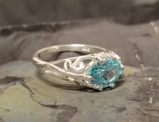 Topaasi/hopea925 sormus 