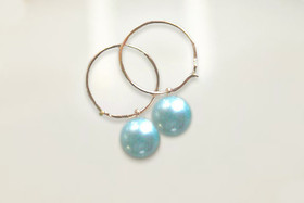 Helmiäiskorvakoru Ø13mm  7mm helmiäinen