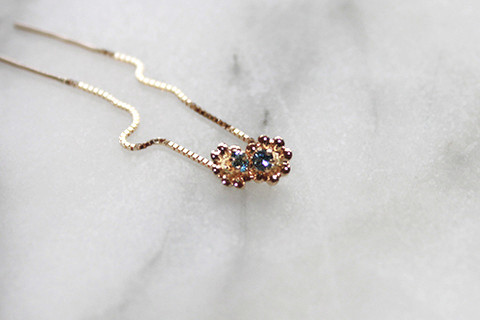 Pikkukukka ketjukorvakorut