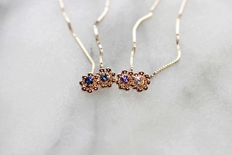 Pikkukukka ketjukorvakorut