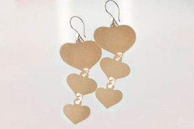 Tripla sydänkoukkukorvakorut