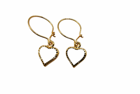 Timanttileikattu avosydän koukkukorvakoru