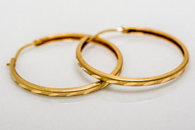 Rengaskorvakorut Ø20mm, timanttileikattu flakka