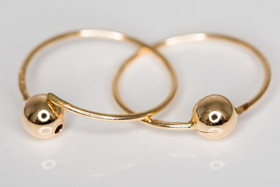 Rengaskorvakorut Ø17mm, 5mm pallo