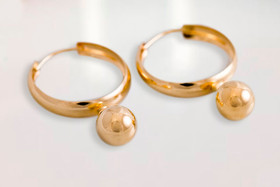 Rengaskorvakorut Ø15mm, 6mm pallo