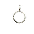 Kuvioitu hopeinen 14mm rengasriipus