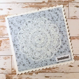 Joulukortti - Mandala Lumihiutaleet (Tummansininen)