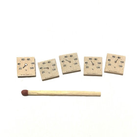 Nukkekodin Saunan lämpömittari - Eri lämpötiloja