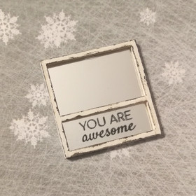 Miniatyyri Peili tekstillä 