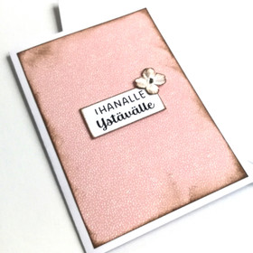 Kortti A6 - Vintage vaaleanpunainen 