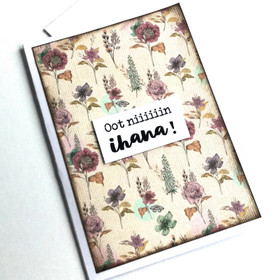 Kortti A6 - Vintage kukat 