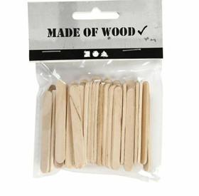 Jäätelötikut - Pituus 5,5 cm, leveys 0,6 cm (50 kpl/pkk)