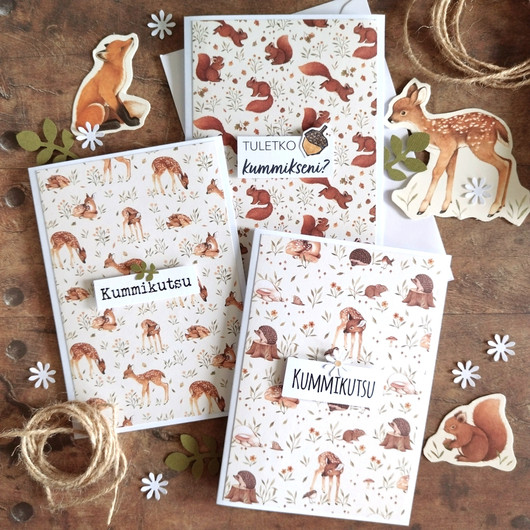 Kummikortti -Oravat ja lehti 
