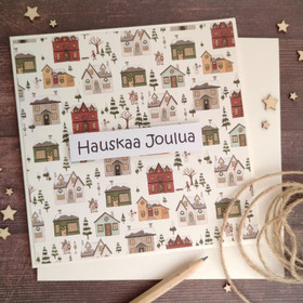 Joulukortti - Joulukylä (14,8x14,8 cm)