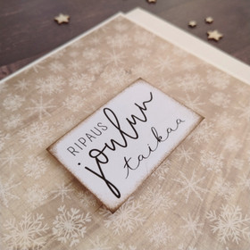 Joulukortti - Lumihiutaleet (14,8x14,8 cm)