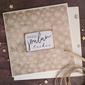 Joulukortti - Lumihiutaleet (14,8x14,8 cm)