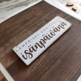 Isänpäiväkortti - Ruskea puu (13,5x13,5cm)