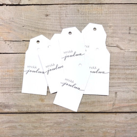 Pakettikortti - Hyvää Joulua mustavalkoinen, 10 kpl/pkt