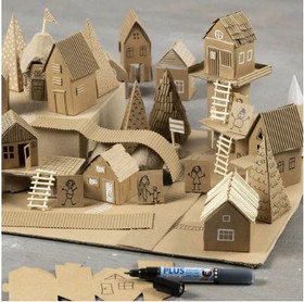 Aaltopahvi 1 kpl/pkk - Luonnonruskea (25 x 35 cm) 