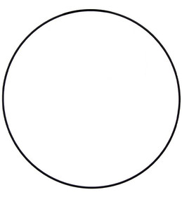 Metallirengas 25 cm - Musta tai valkoinen