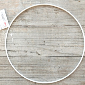 Metallirengas 12 cm - Valkoinen
