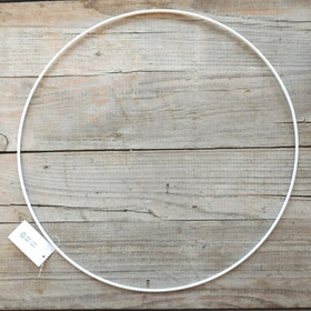 Metallirengas 30 cm - Valkoinen