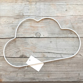 Metallirengas Pilvi  - Valkoinen (30 x 17,5 cm)